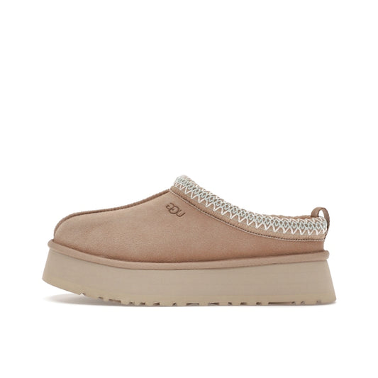 UGG Tazz Slipper in Sand, side view, model 1122553 for women in beige.
