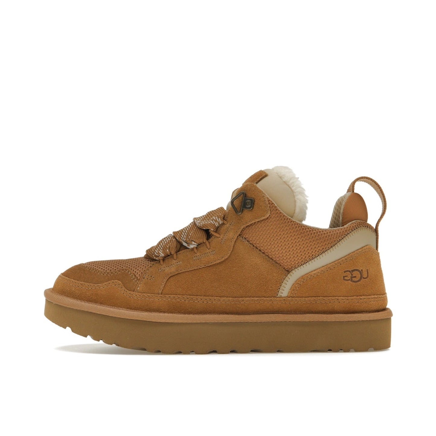 UGG Lowmel Chestnut Women's sneakers, side view, model 1144032-CHE, in chestnut brown.