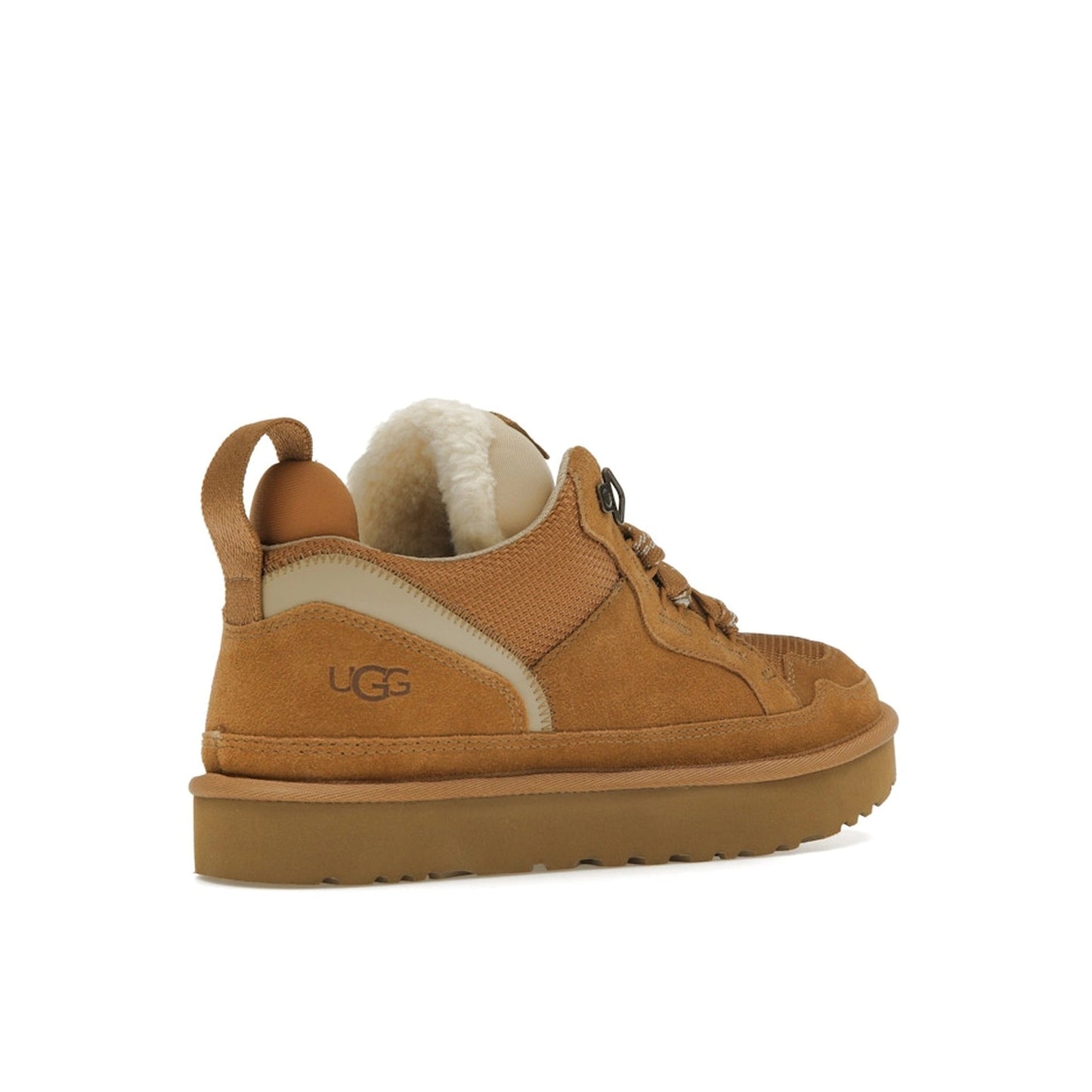 UGG Lowmel Chestnut Women's sneakers, back view, model 1144032-CHE, in chestnut brown.