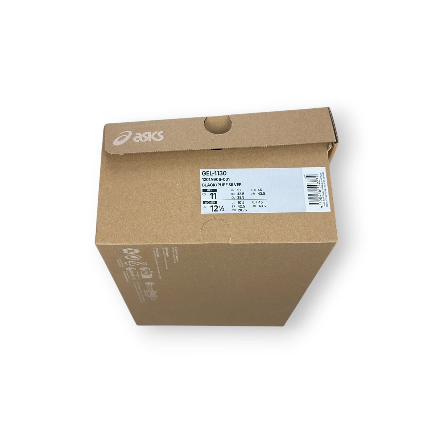 ASICS Gel-1130 Black Pure Silver 1201A906-001 – EU 45, brand new with original box
