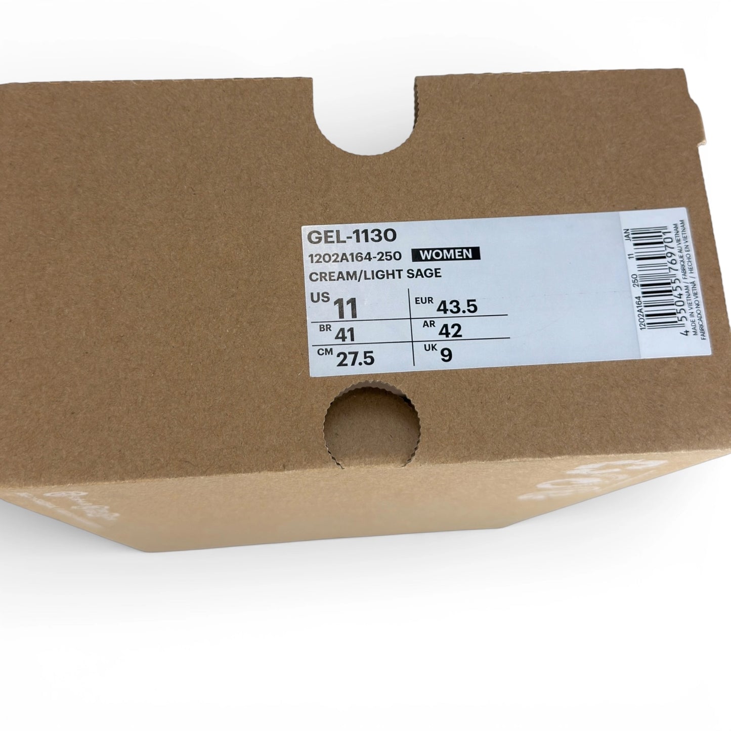 ASICS Gel-1130 Cream Light Sage (Women’s) 1202A164-250 – EU 43½, brand new with cut outlet box