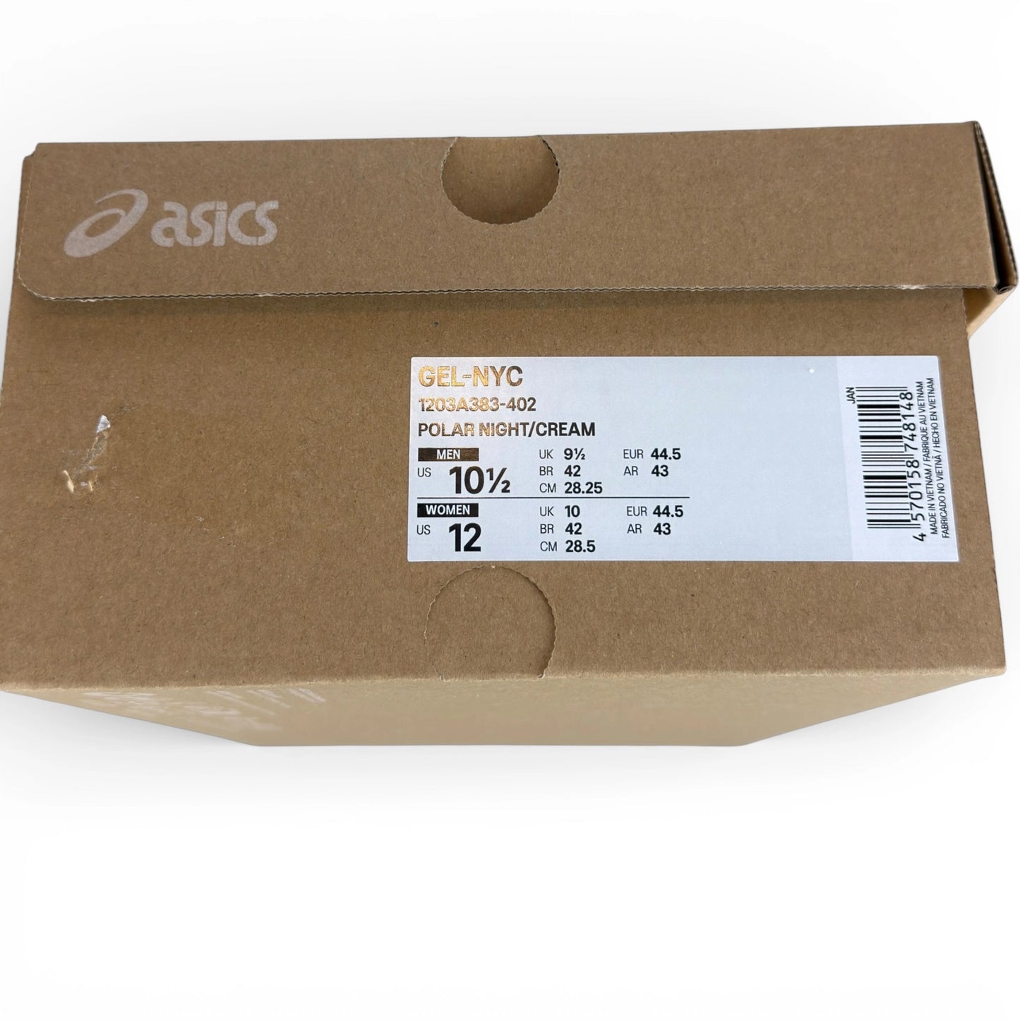 ASICS Gel-NYC Polar Night Cream 1203A383-402 – EU 44½, brand new with original box
