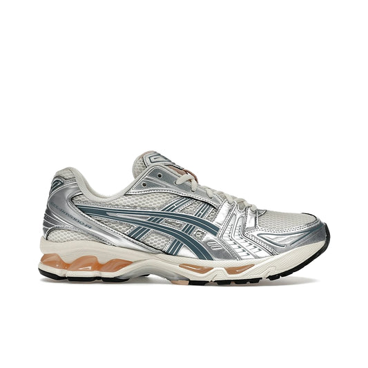 ASICS Gel‑Kayano 14 men's shoe in Birch and Pure Silver mesh and leather