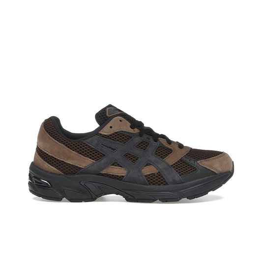 ASICS Gel‑1130 men's shoe in dark brown leather with midnight accents