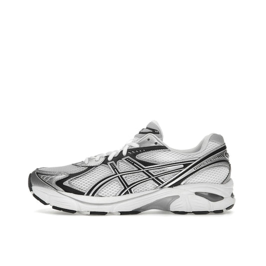 ASICS GT-2160 sneakers, side view, in white with black and silver accents.