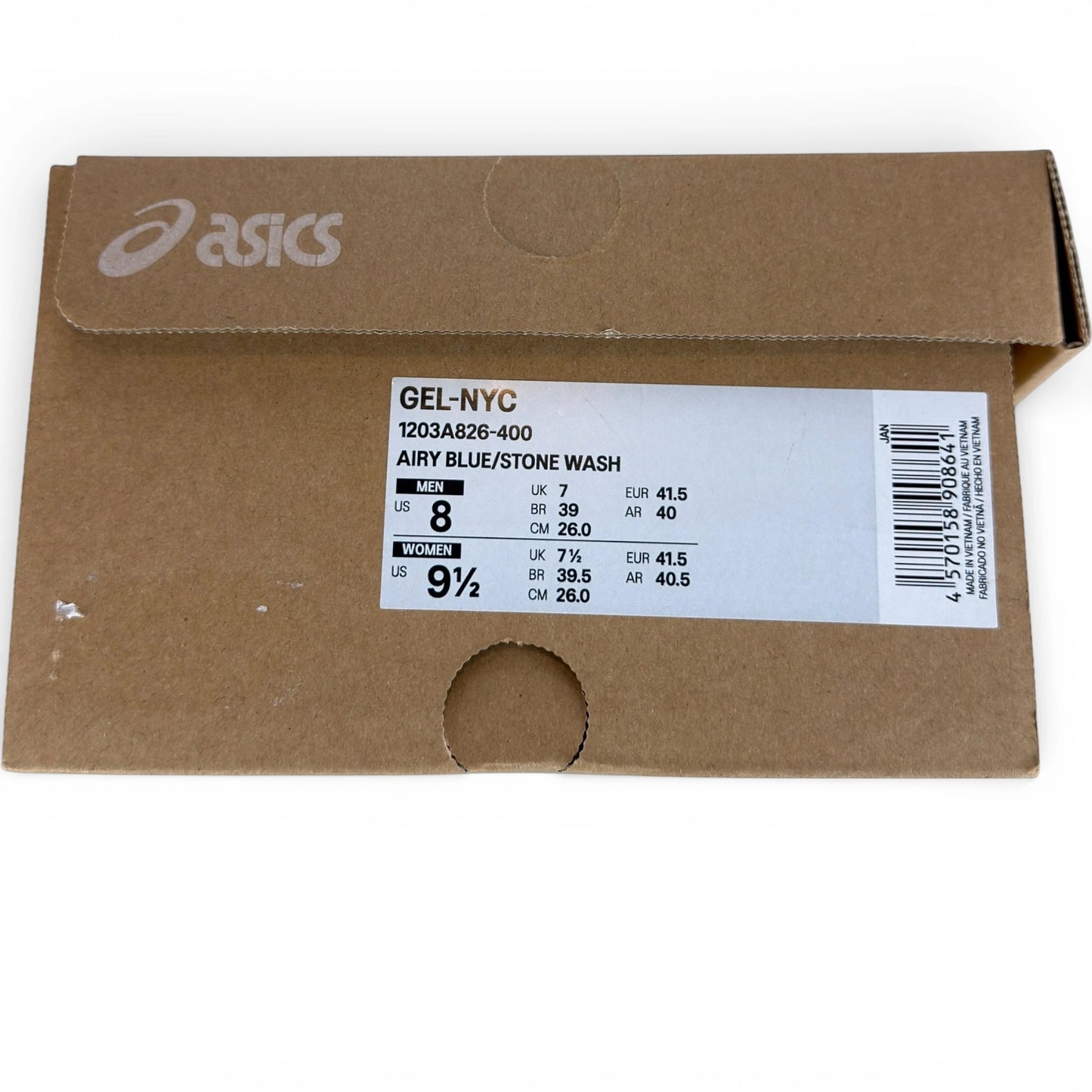 ASICS Gel-NYC Airy Blue Stone Wash 1203A826-400 – EU 41½, brand new with original box