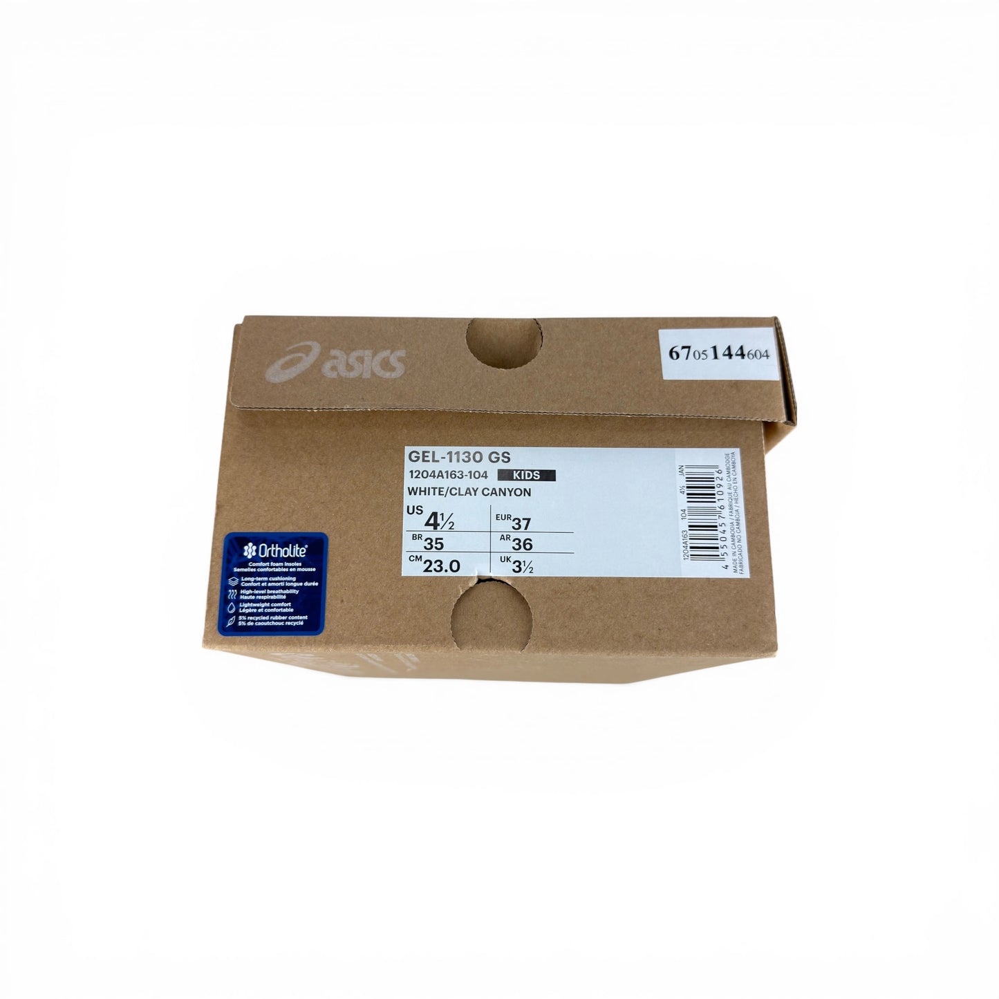 ASICS Gel-1130 White Clay Canyon (GS) 1204A163-104 – EU 37, brand new with original box