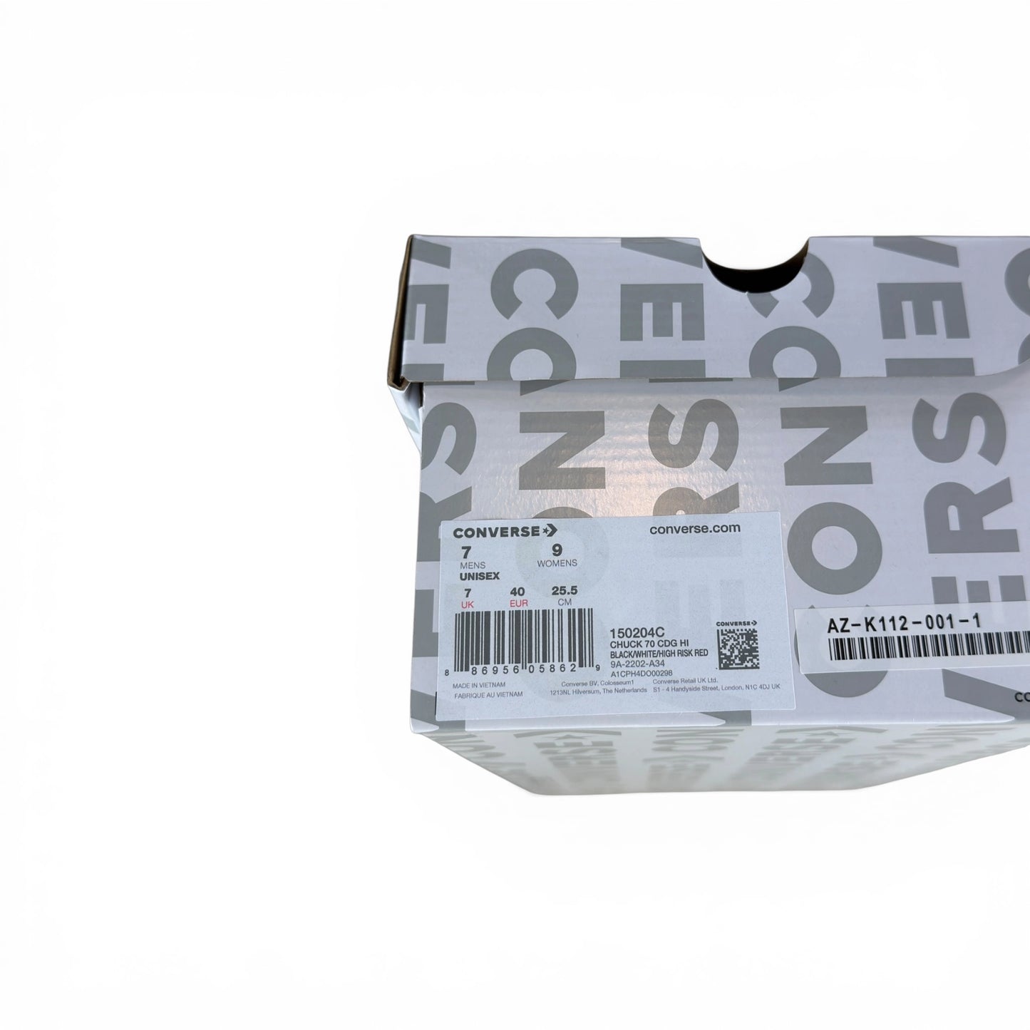 Converse Chuck Taylor All Star 70 Hi Comme des Garcons PLAY Black 150204C – EU 40, brand new with original box