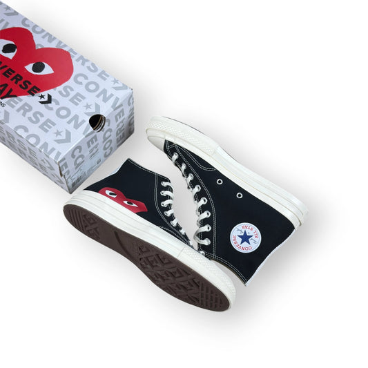 Converse Chuck Taylor All Star 70 Hi Comme des Garcons PLAY Black 150204C – EU 42.5, brand new with original box