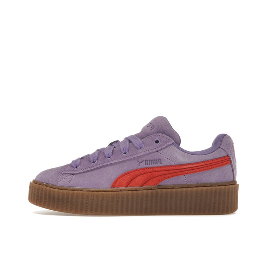 Puma Creeper Phatty Rihanna Fenty sneakers, side view, model 396403-03, in lavender alert with platform sole.