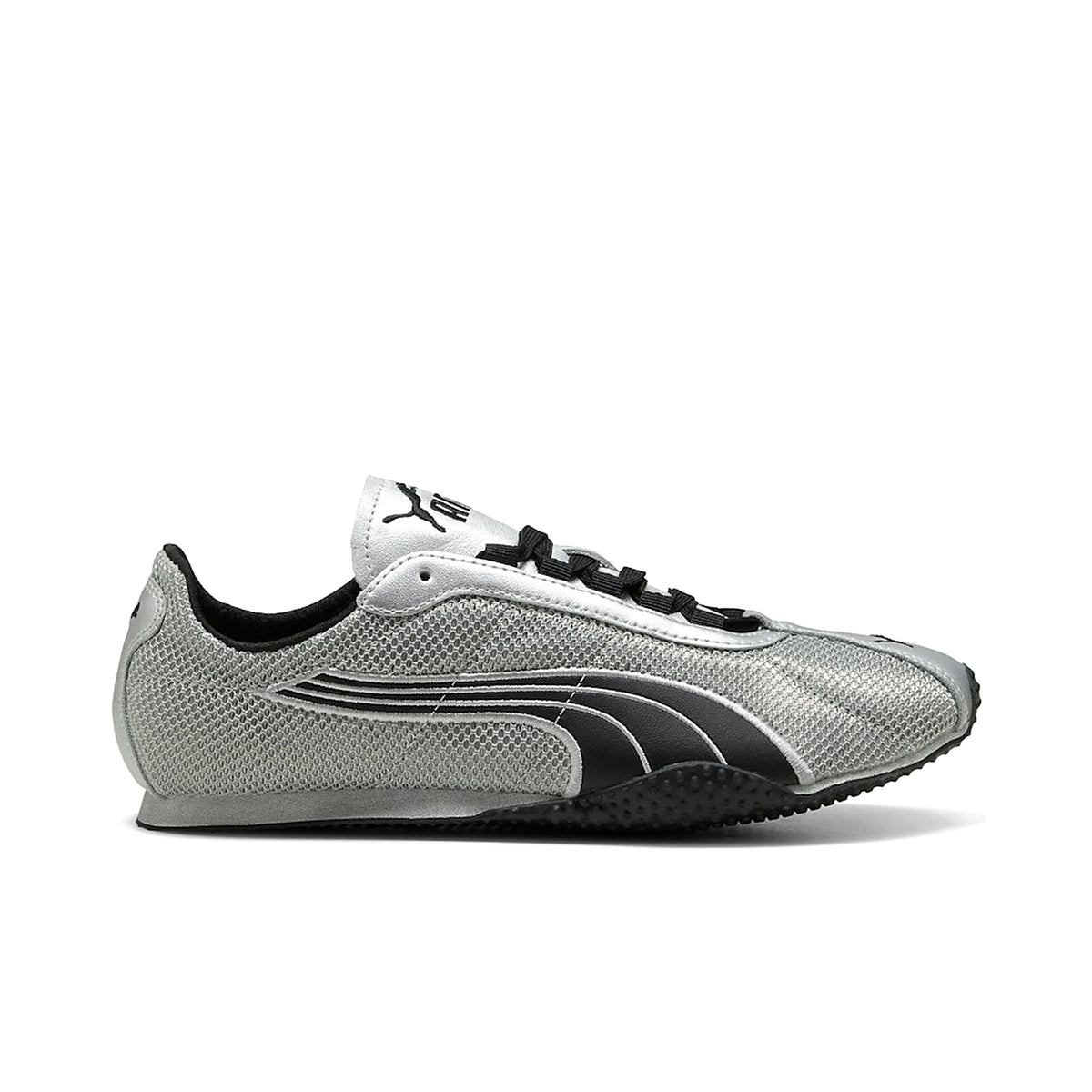 Puma H-Street Chrome Silver Black men’s sneakers, leather and textile, silver and black