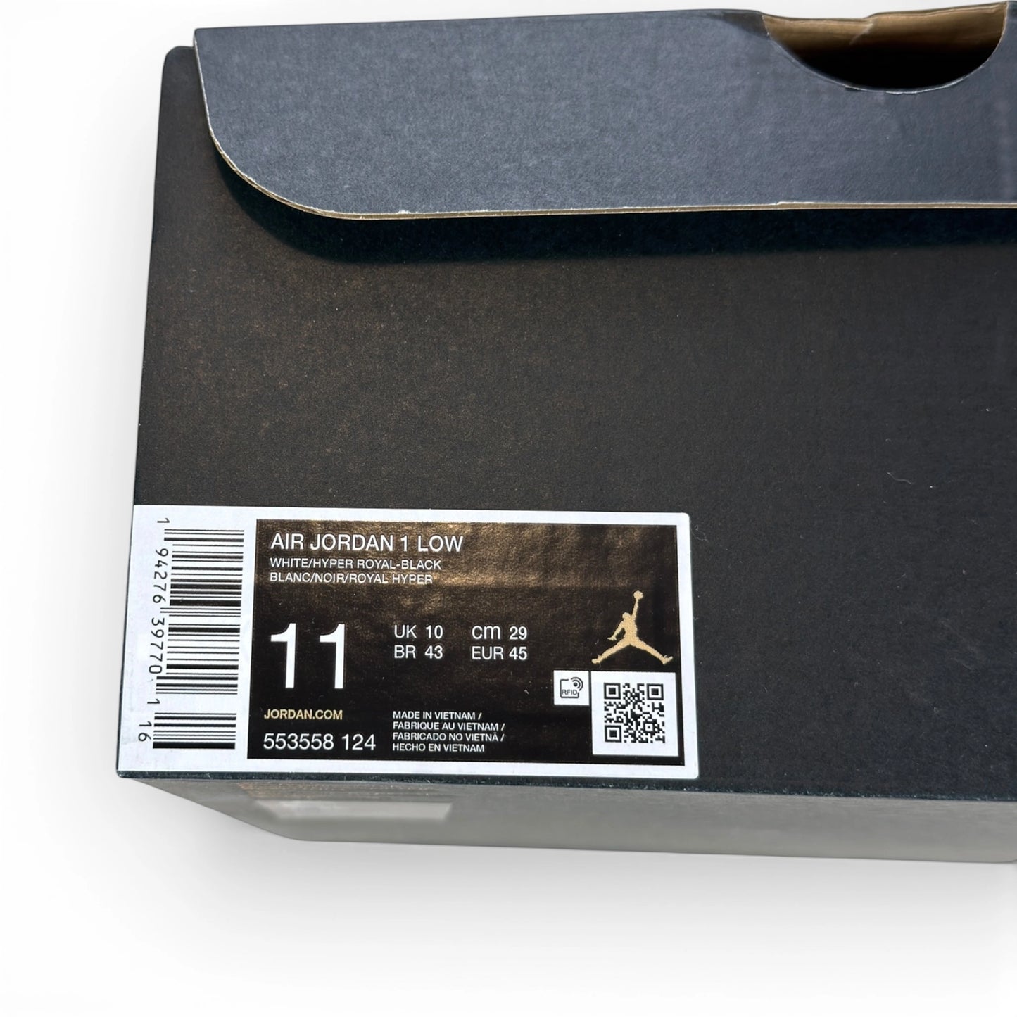 Jordan 1 Low Game Royal 553558-124 – EU 45, brand new with original box