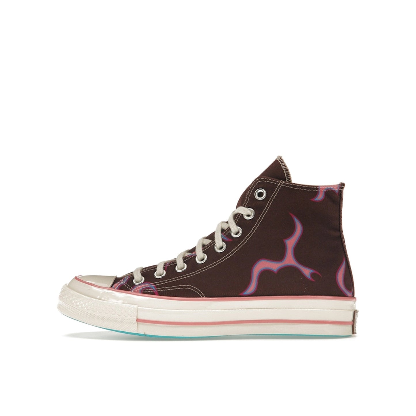 Converse Chuck Taylor All Star 70 Hi Golf Le Fleur sneakers, side view, model A08646C, flame paprika.