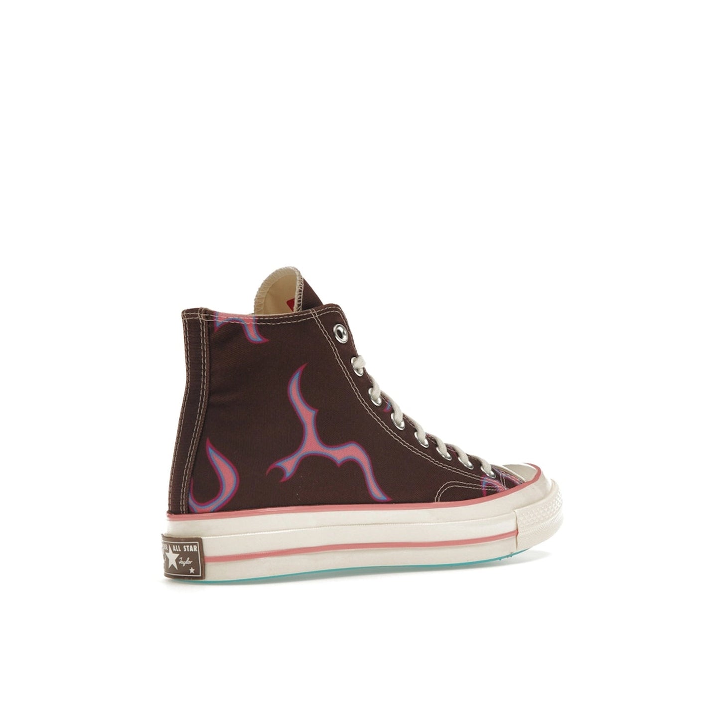 Converse Chuck Taylor All Star 70 Hi Golf Le Fleur sneakers, back view, model A08646C, flame paprika.