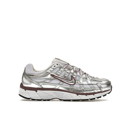 Nike P-6000 women's sneakers, white, metallic silver, black, leather