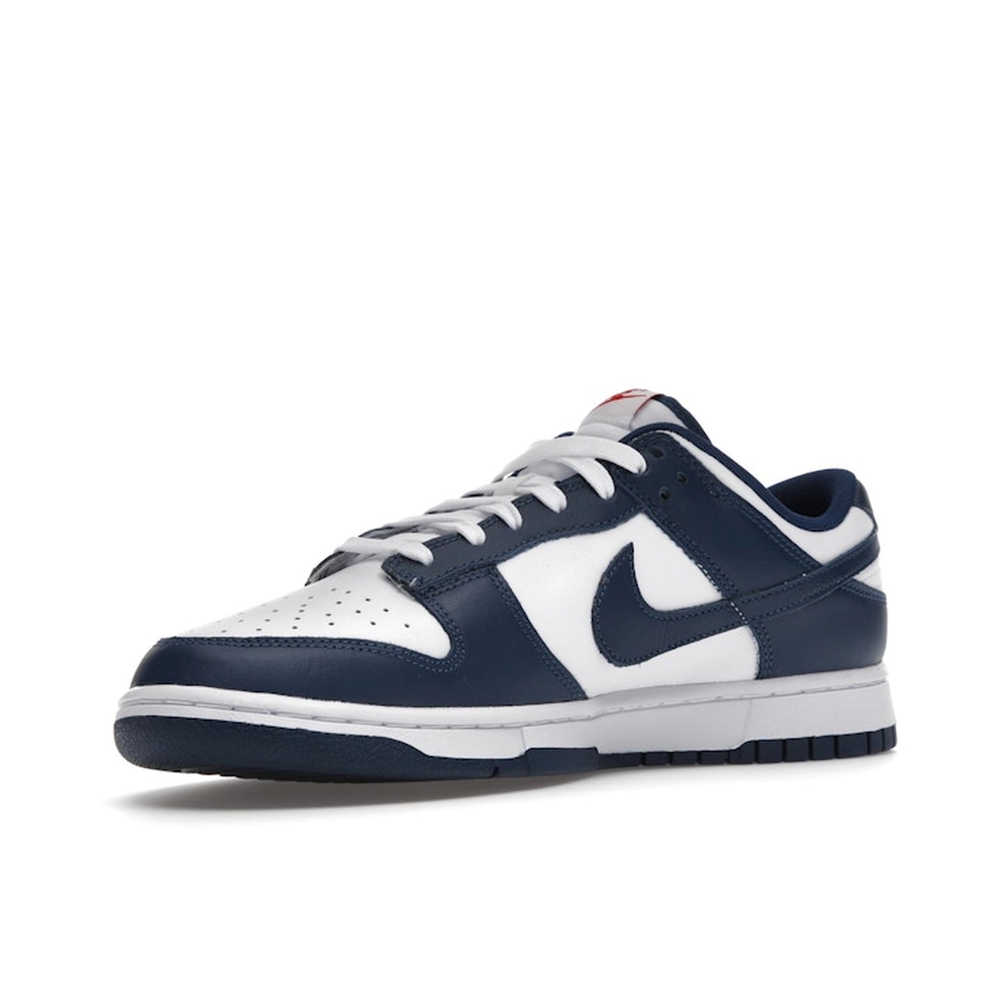 Nike Dunk Low Valerian Blue sneakers, front view, model DD1391-400, featuring a blue upper with white accents.