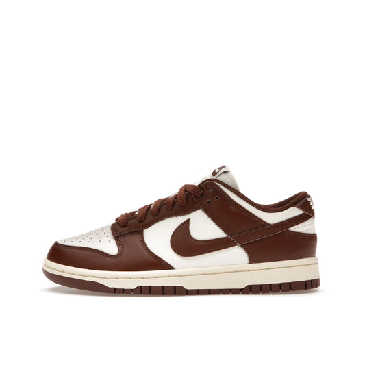 Nike Dunk Low Cacao Wow Women's sneakers, side view, model DD1503-124, in light brown with cream accents.