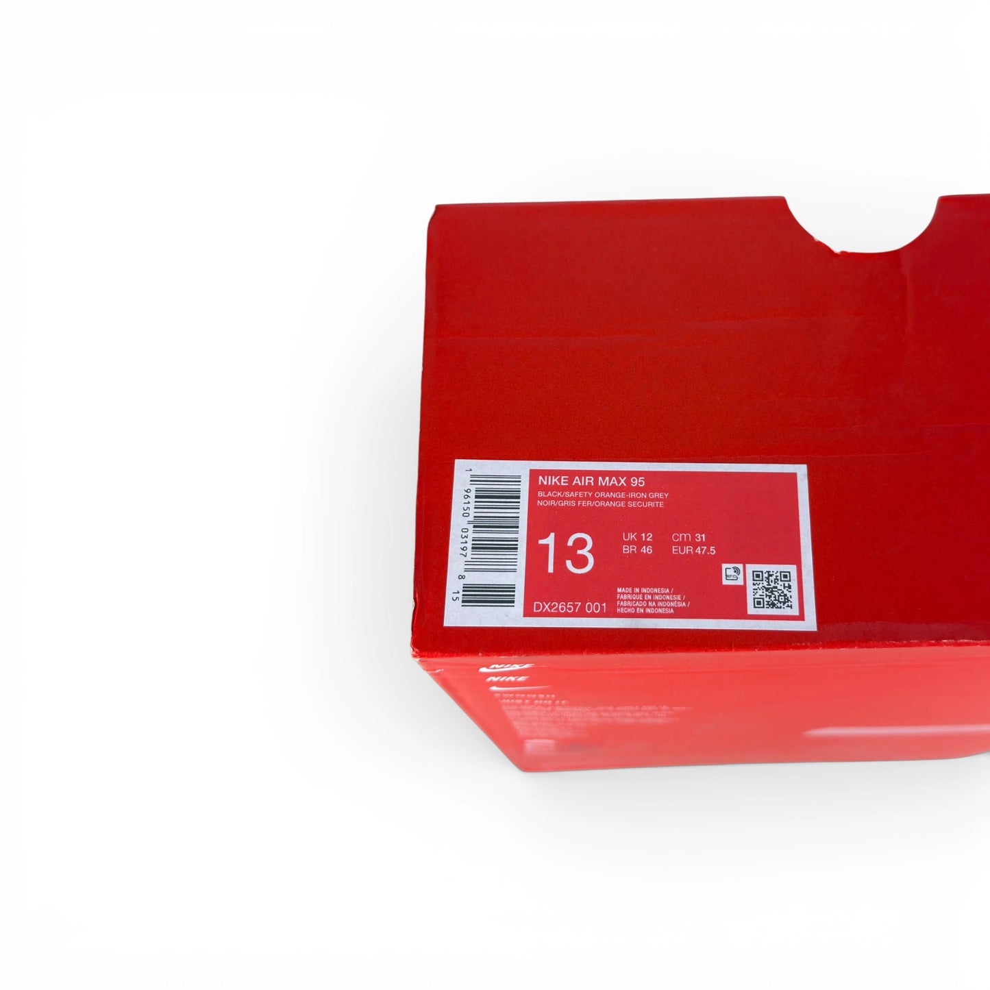 Nike Air Max 95 Black Grey Safety Orange DX2657-001 – EU 47.5, brand new with cut box