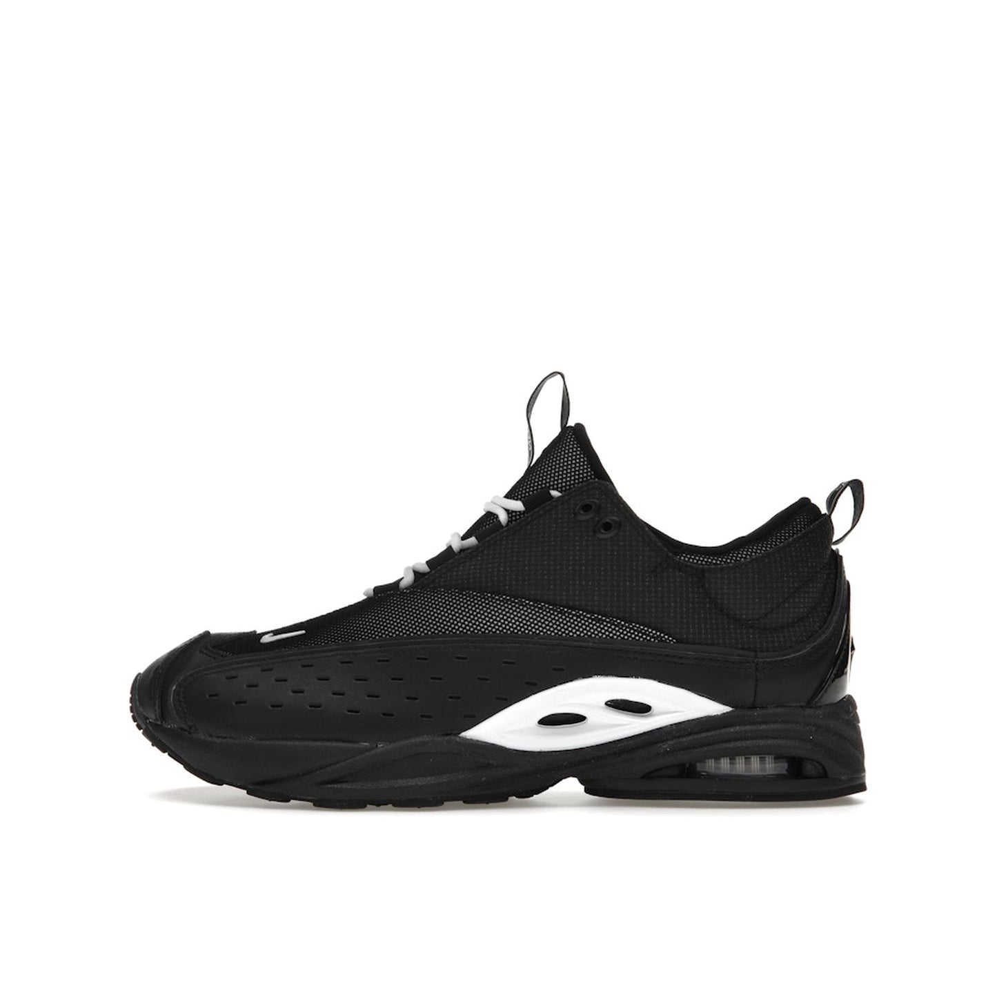 Nike Air Zoom Drive Drake NOCTA sneakers, side view, model DX5854-001 in black and white.