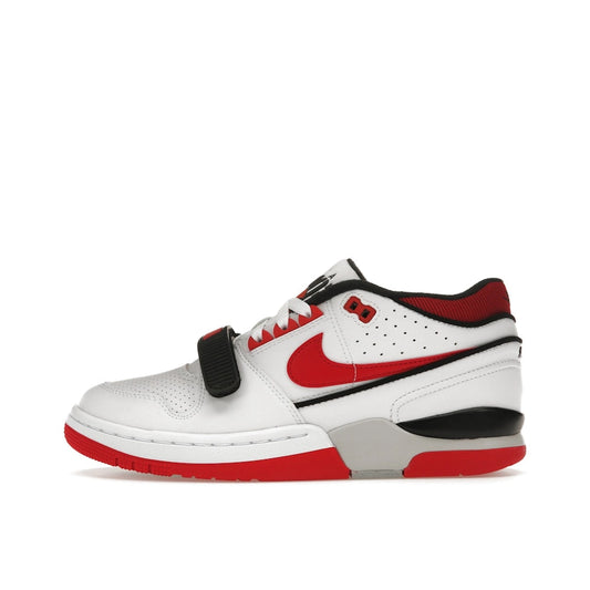 Nike Air Alpha Force 88 SP Billie Eilish Fire Red White sneakers, side view, model DZ6763-101, white with red accents.