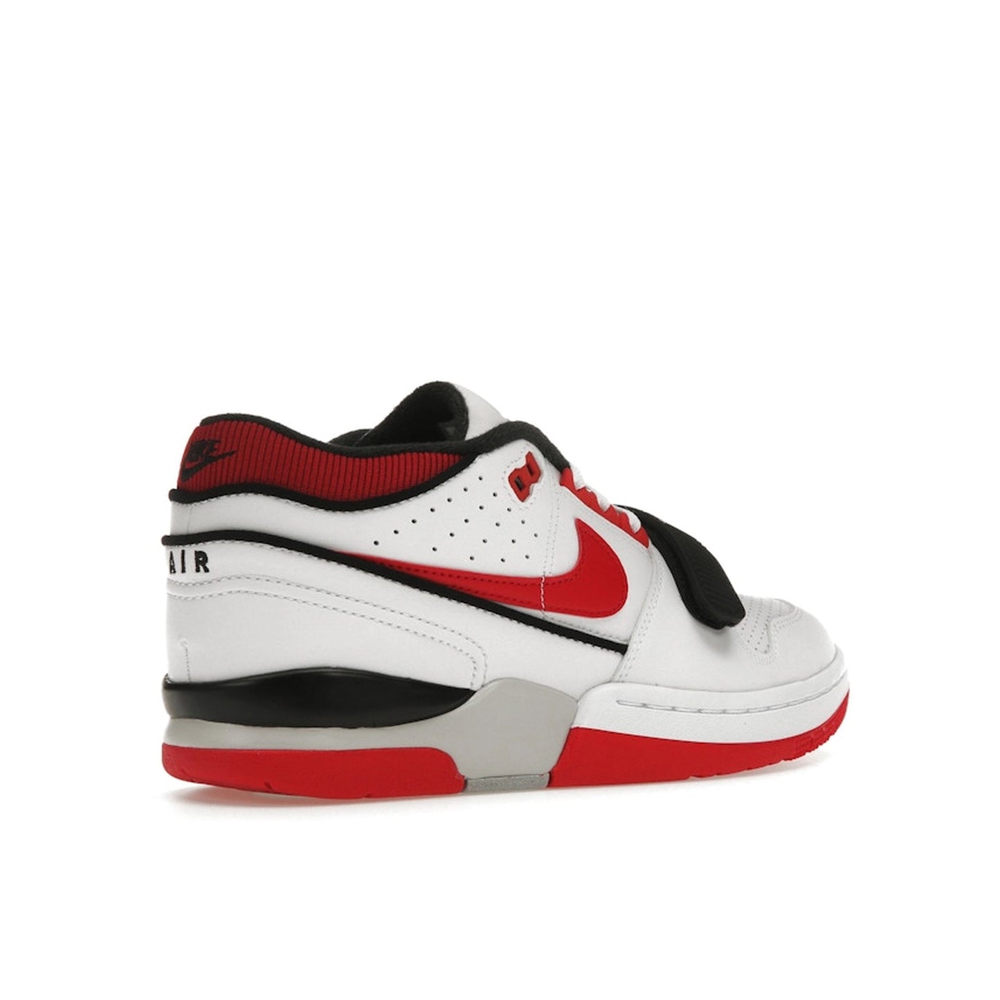 Nike Air Alpha Force 88 SP Billie Eilish Fire Red White sneakers, back view, model DZ6763-101, white with red accents.
