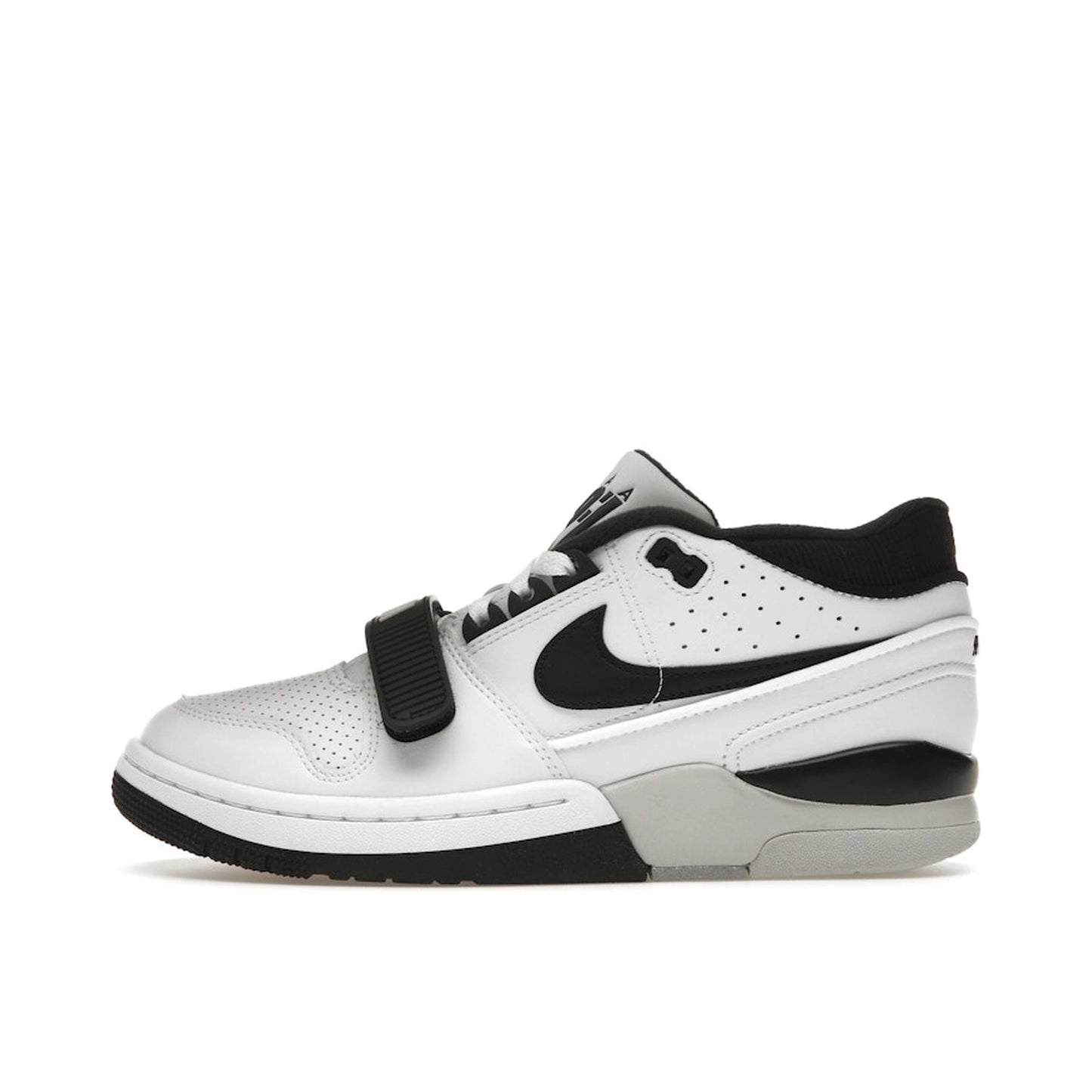 Nike Air Alpha Force 88 SP sneakers, side view, model DZ6763-102, white and black, Billie Eilish collaboration.