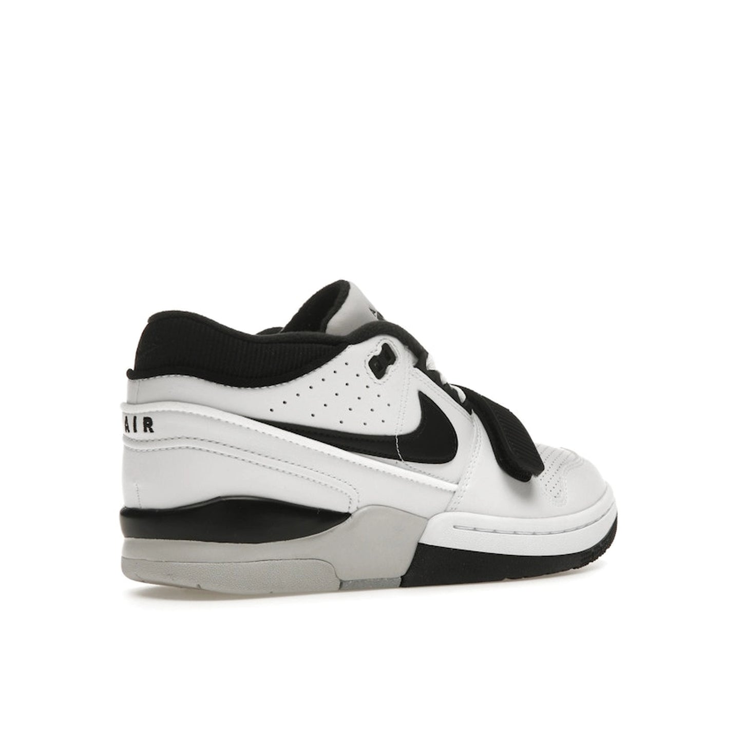 Nike Air Alpha Force 88 SP sneakers, back view, model DZ6763-102, white and black, Billie Eilish collaboration.