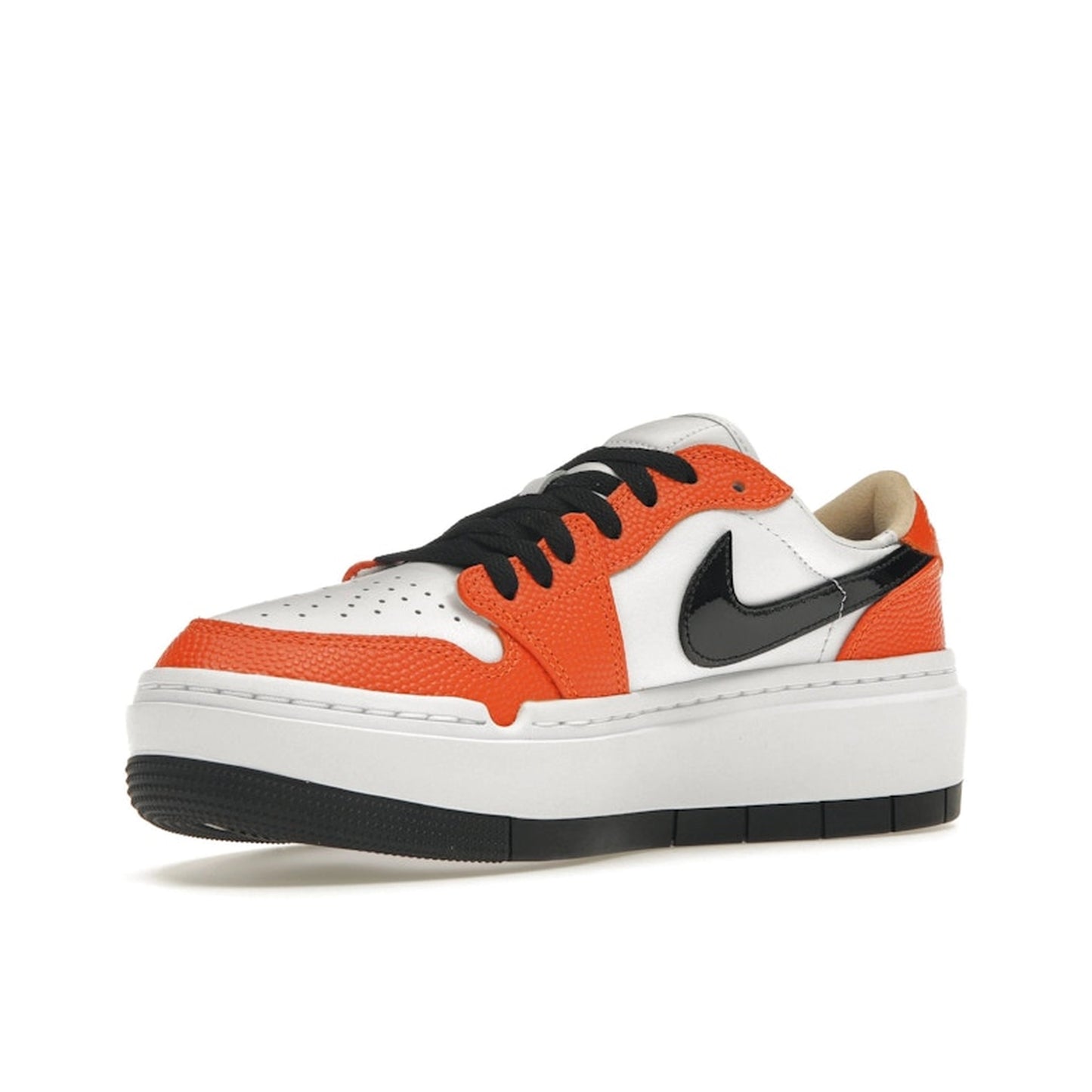 Jordan 1 Elevate Low SE WNBA sneakers, front view, model FD9100-801, Brilliant Orange, women's.