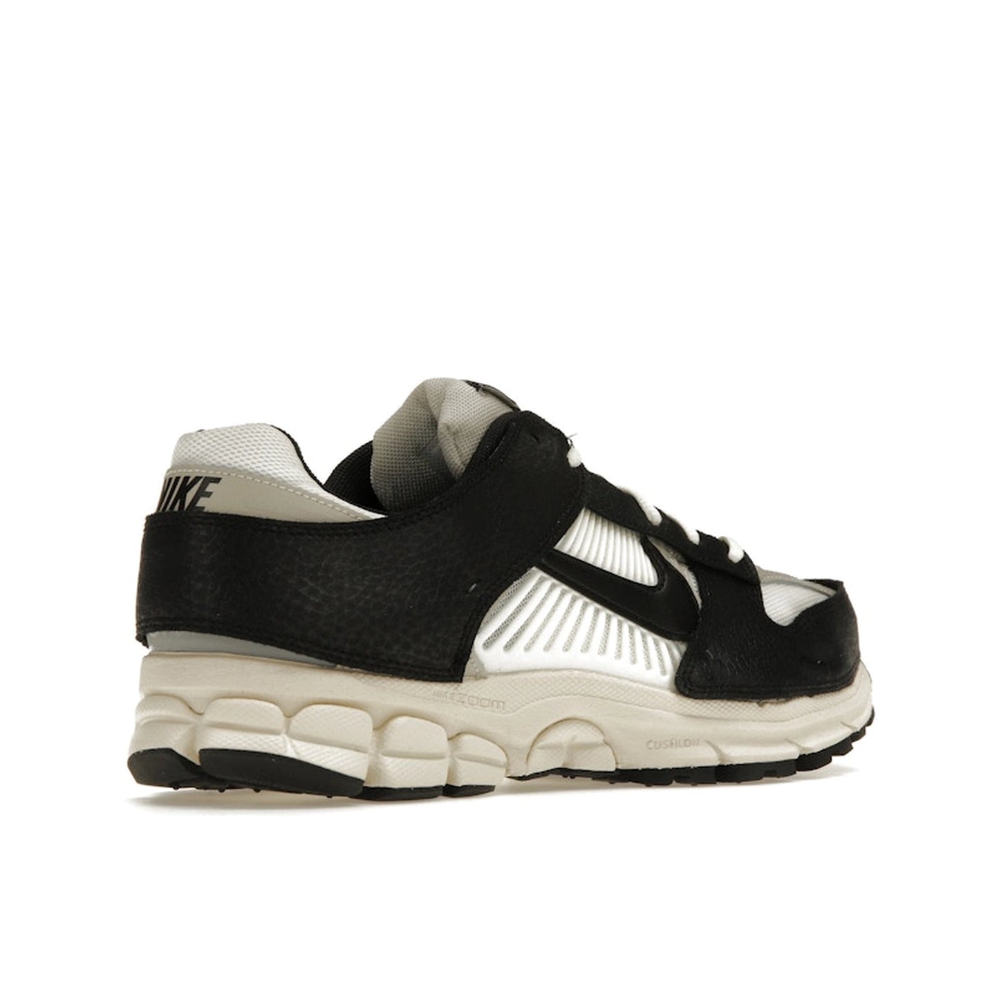 Nike Zoom Vomero 5 Timeless Panda Dunk Women's sneakers, back view, model FJ5474-133 in white with black details.