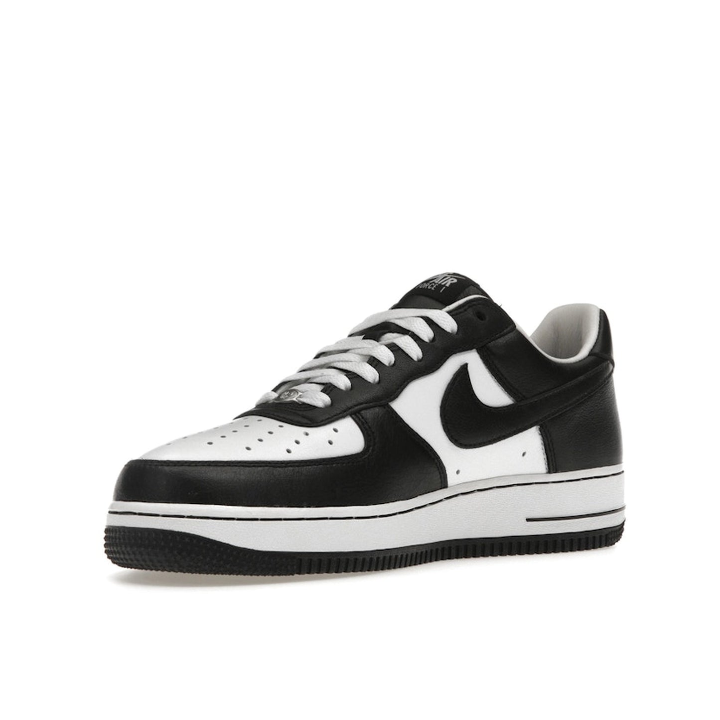 Nike Air Force 1 x Terror Squad sneakers, front view, model FJ5756-100 in black with white details.