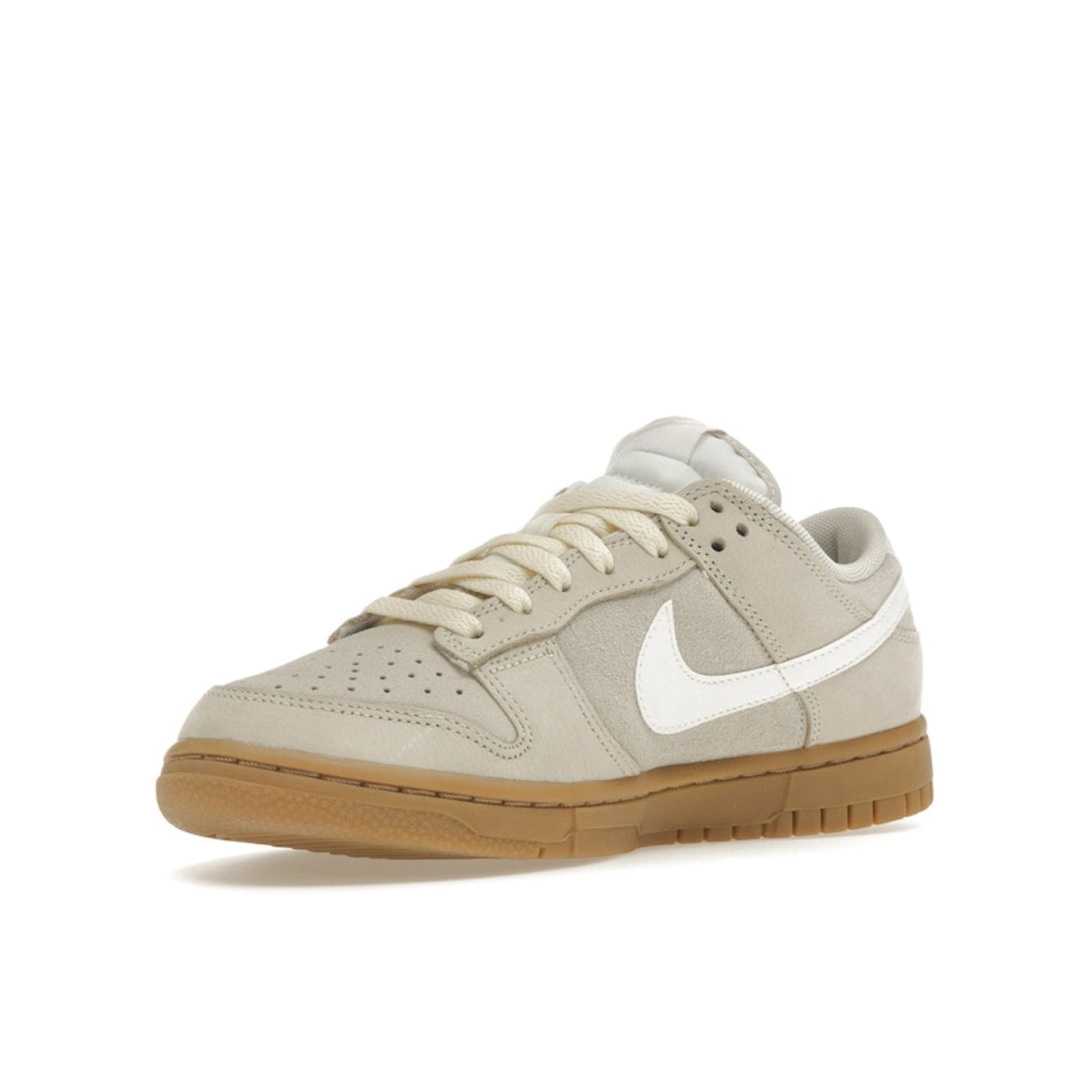 Nike Dunk Low SE Hangul Day Women's sneakers, front view, model FQ8147-104 in beige with gum sole and white details.