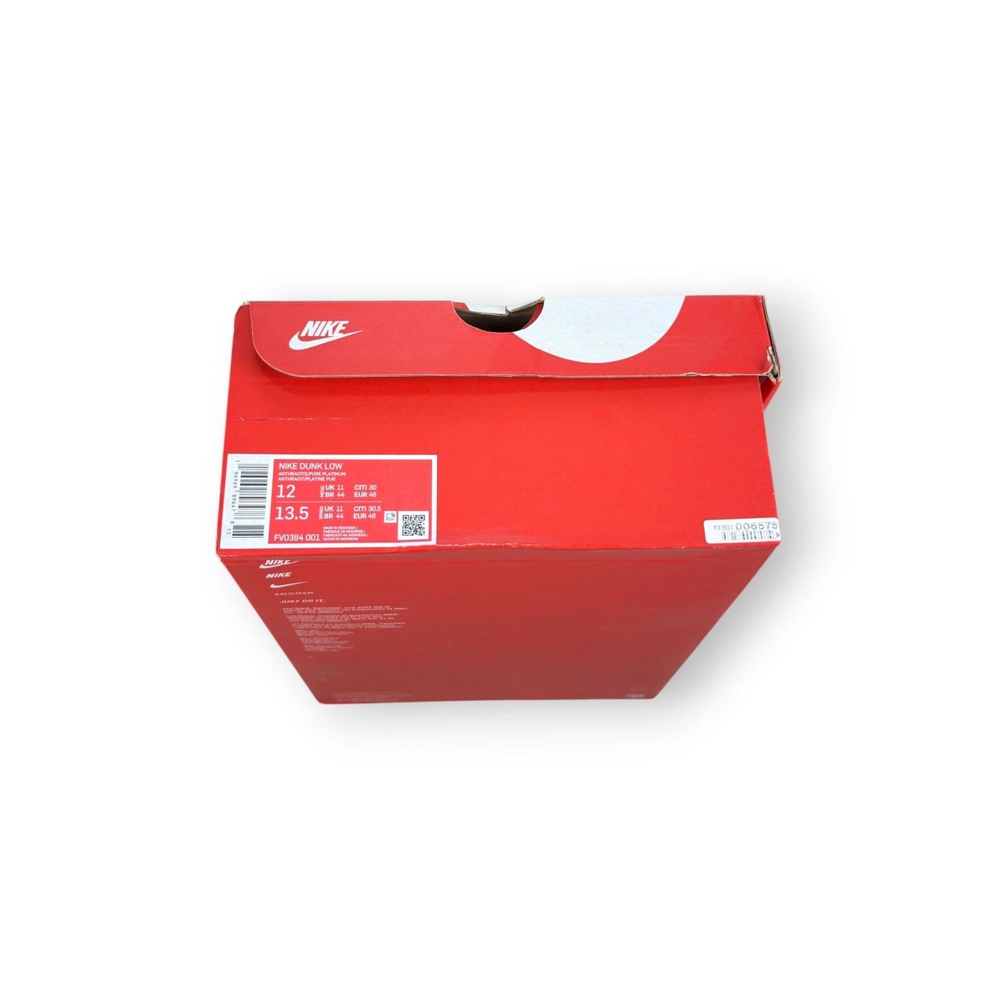 Nike Dunk Low Anthracite Pure Platinum FV0384-001 – EU 46, brand new with original box