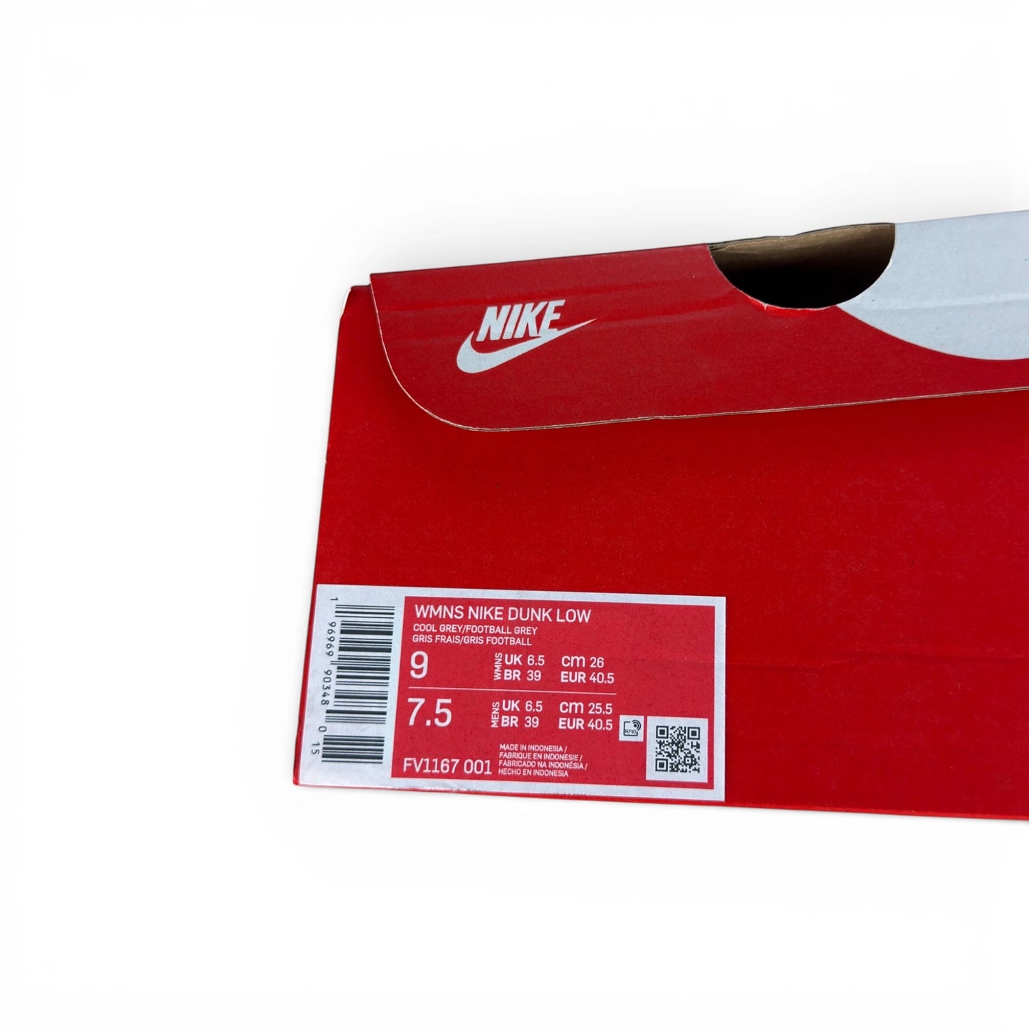 Nike Dunk Low Cool Grey Football Grey (Women’s) FV1167-001 – EU 40.5, brand new with original box