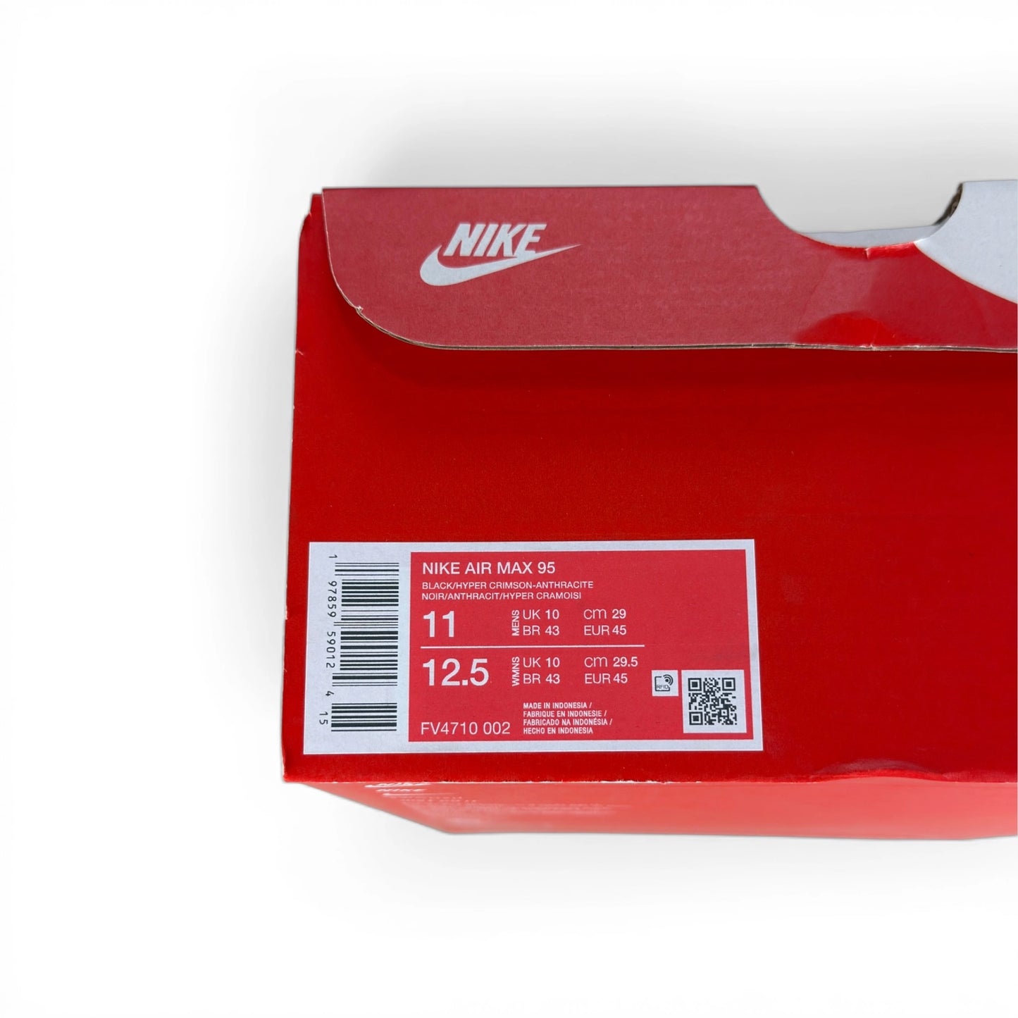 Nike Air Max 95 Black Hyper Crimson FV4710-002 – EU 45, brand new with original box