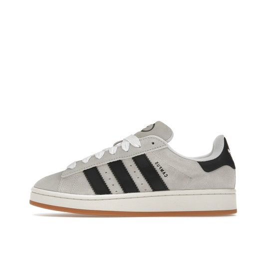 Adidas Campus 00s sneakers, side view, model GY0042, crystal white with core black, women's.