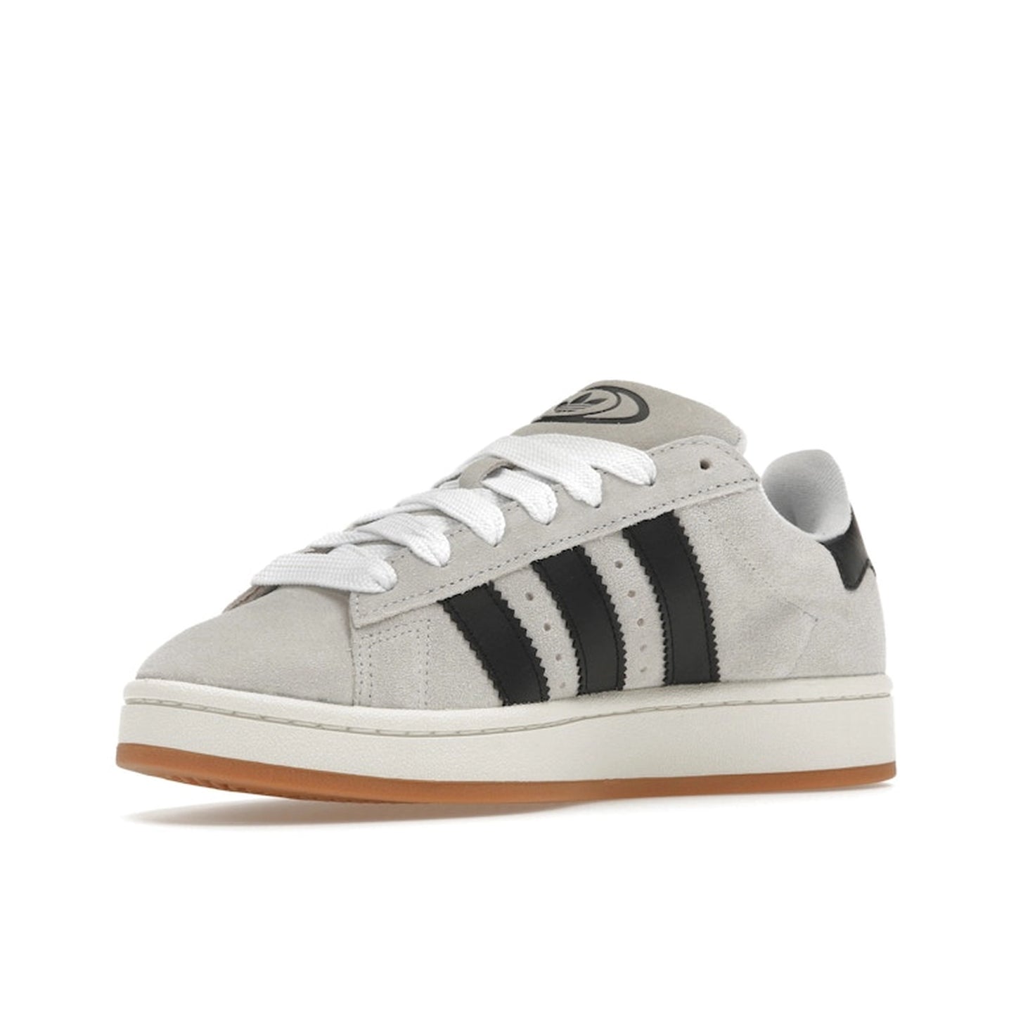 Adidas Campus 00s sneakers, front view, model GY0042, crystal white with core black, women's.