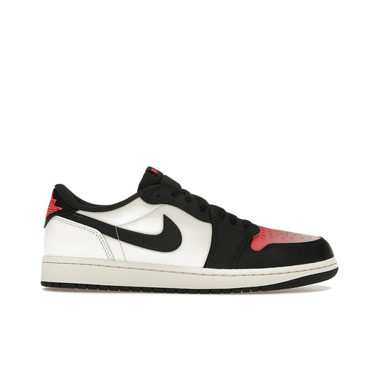 Jordan 1 Retro Low OG PSG in Sail/Off Noir‑Infrared with 23‑Pink Oxford leather