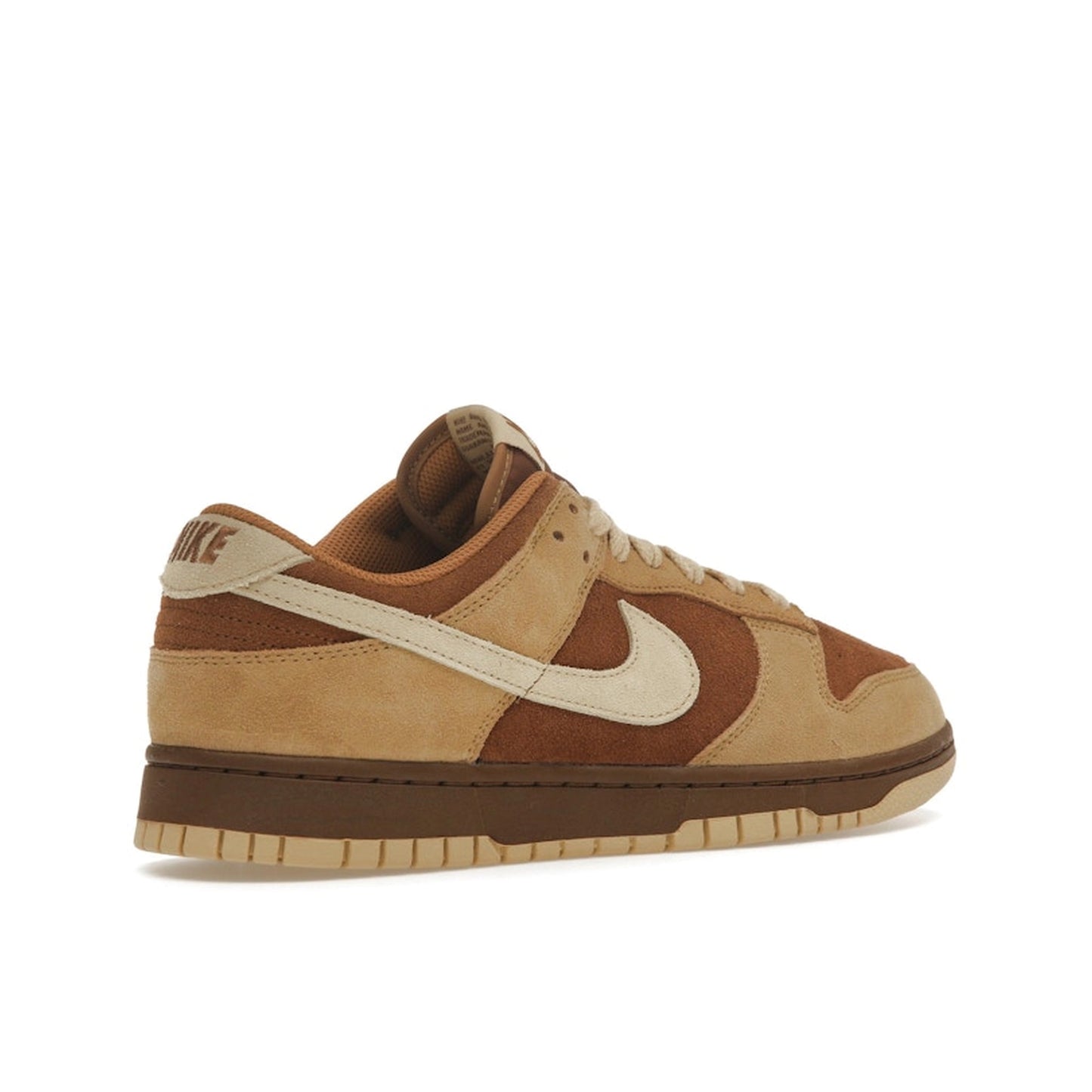 Nike Dunk Low Reverse Maple Women’s sneakers, back view, in brown with tan overlays.