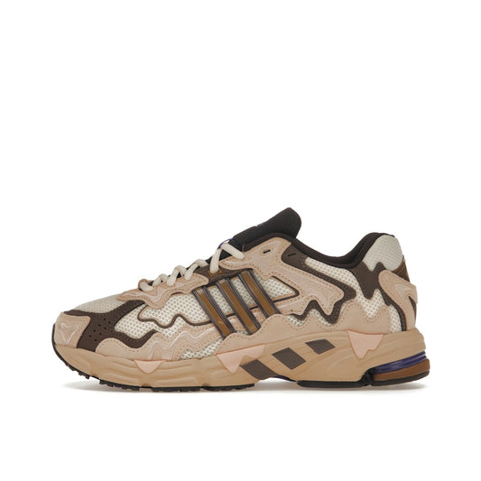 adidas Response CL Paso Fino, side view, in earthy brown tones with layered mesh and suede.