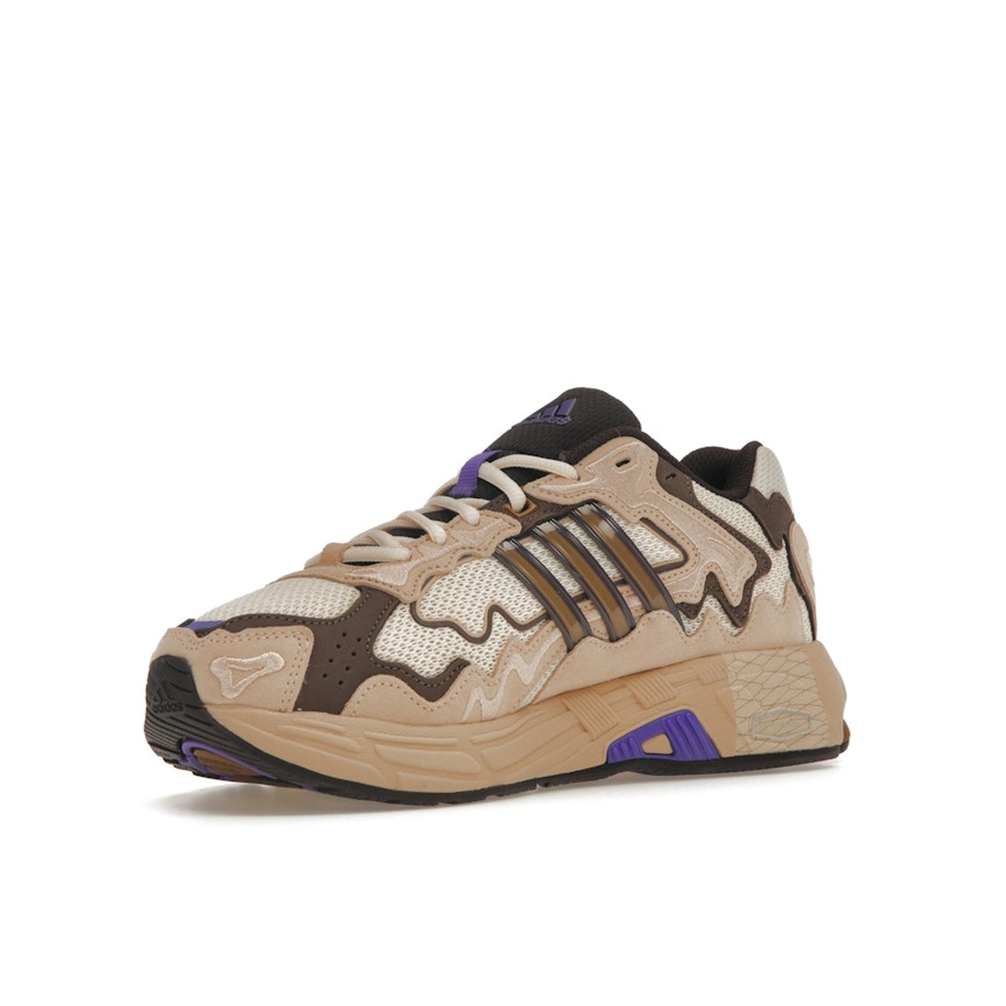 adidas Response CL Paso Fino, front view, in earthy brown tones with layered mesh and suede.