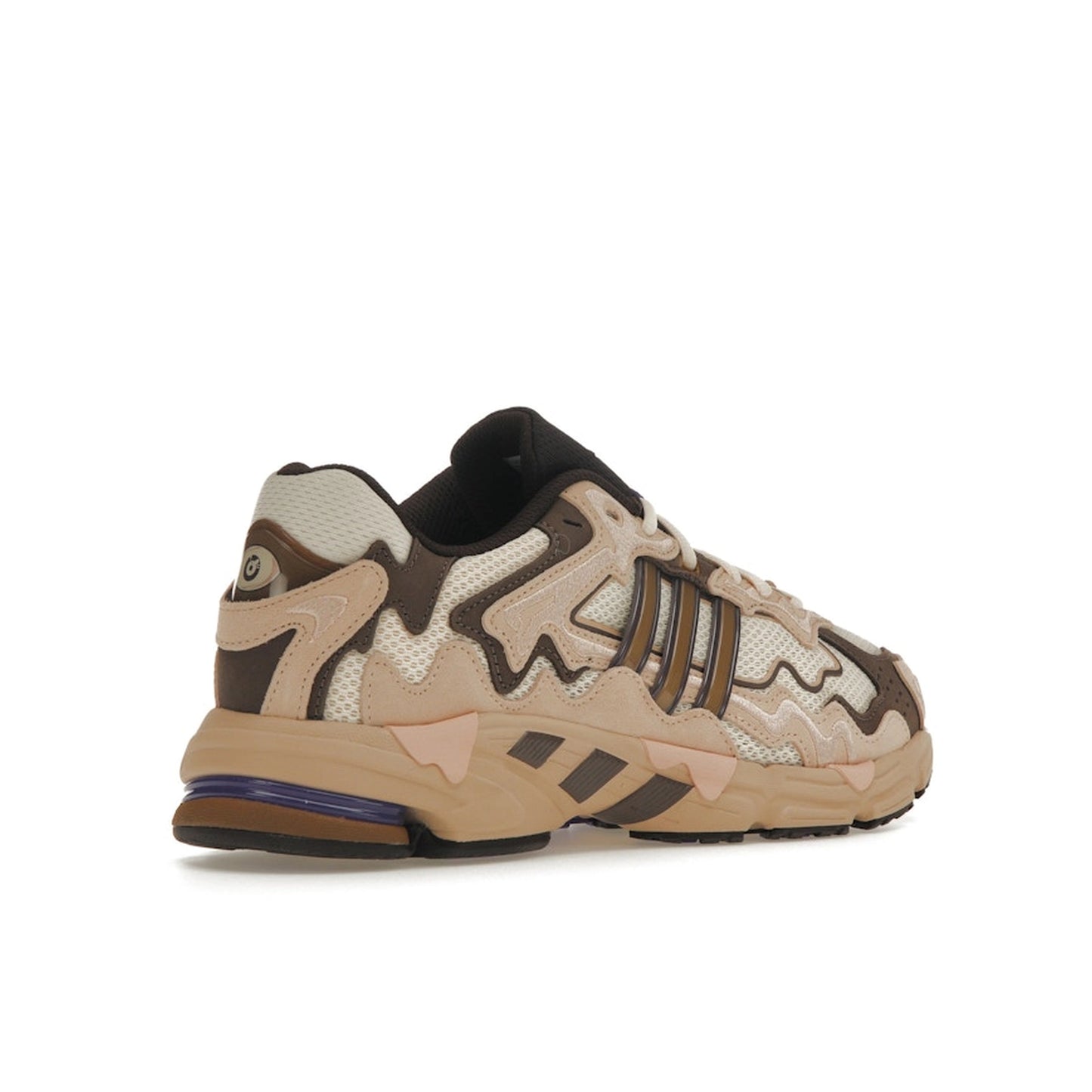adidas Response CL Paso Fino, back view, in earthy brown tones with layered mesh and suede.