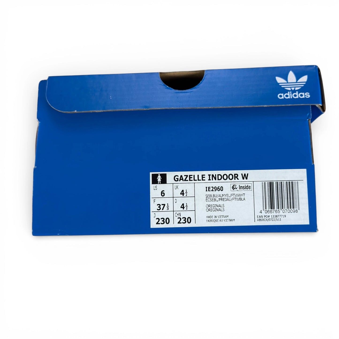adidas Gazelle Indoor Semi Blue Burst Almost Yellow (Women’s) IE2960 – EU 37 1/3, brand new with original box