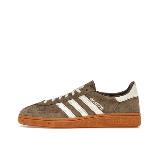 Adidas Handball Spezial sneakers, side view, model IF6490, earth strata, gum sole.
