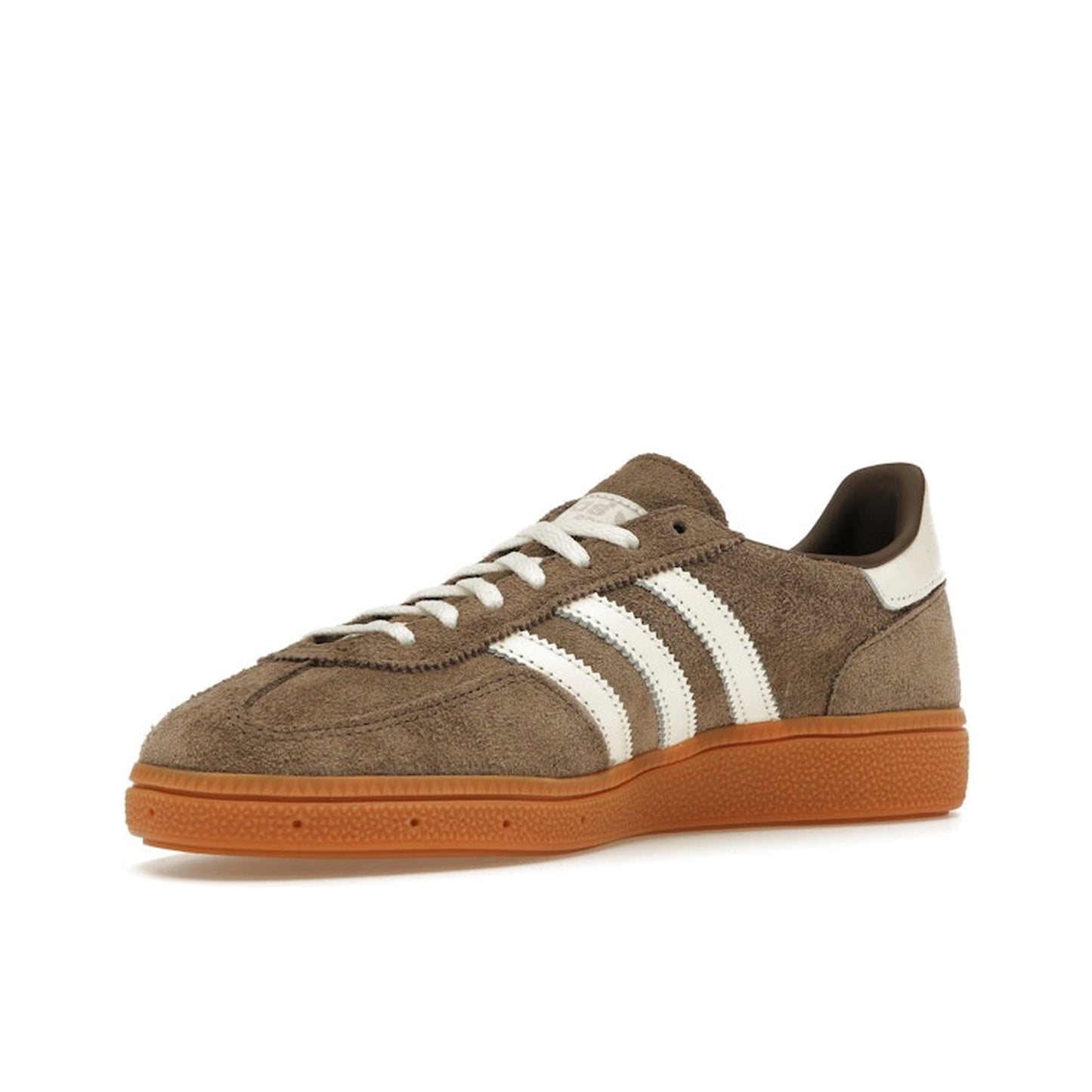 Adidas Handball Spezial sneakers, front view, model IF6490, earth strata, gum sole.