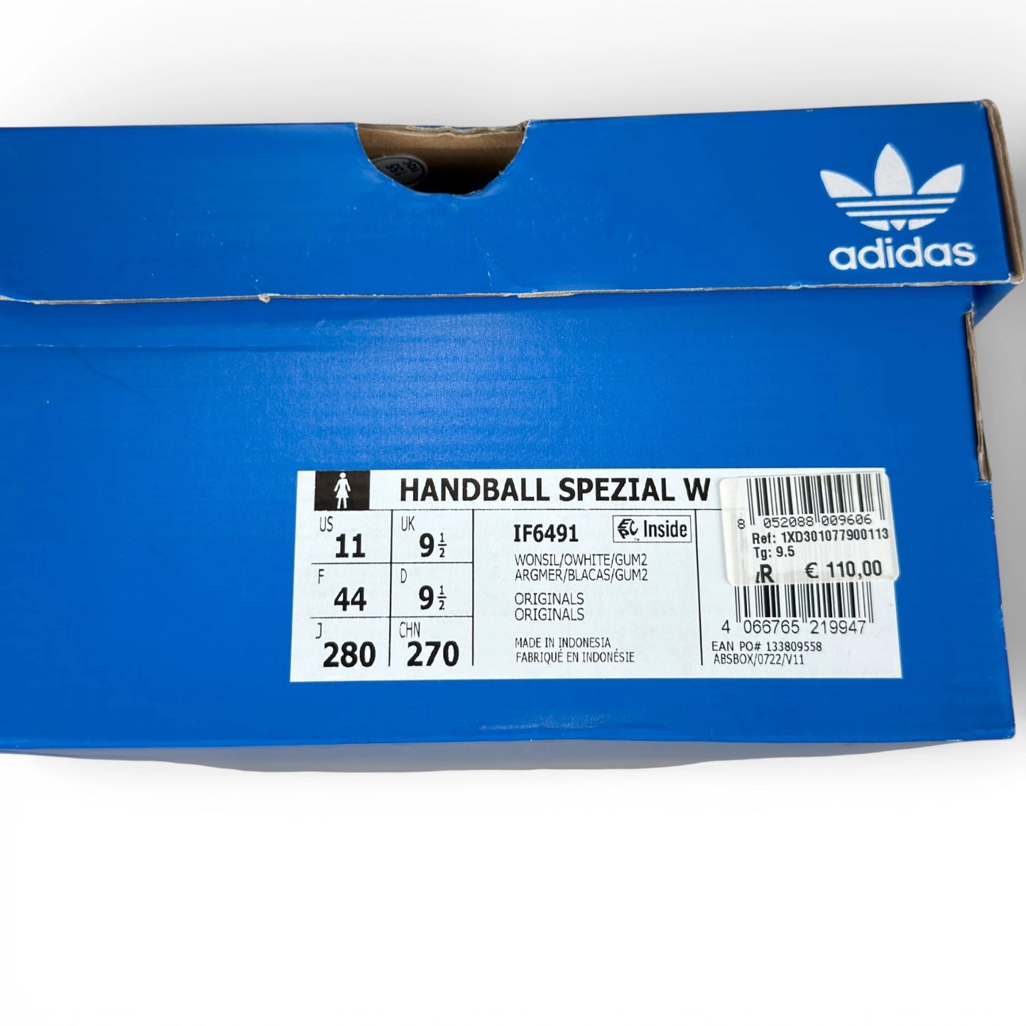 adidas Handball Spezial Wonder Silver Gum (Women’s) – size EU 44, brand new with original box
