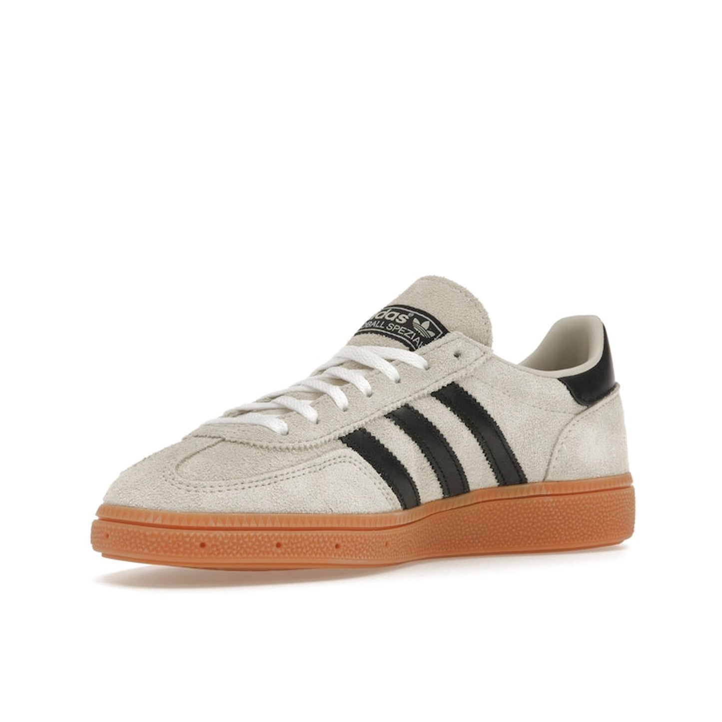 Adidas Handball Spezial Aluminum Core Black women's sneakers, sole view, model IF6562, aluminum and black.