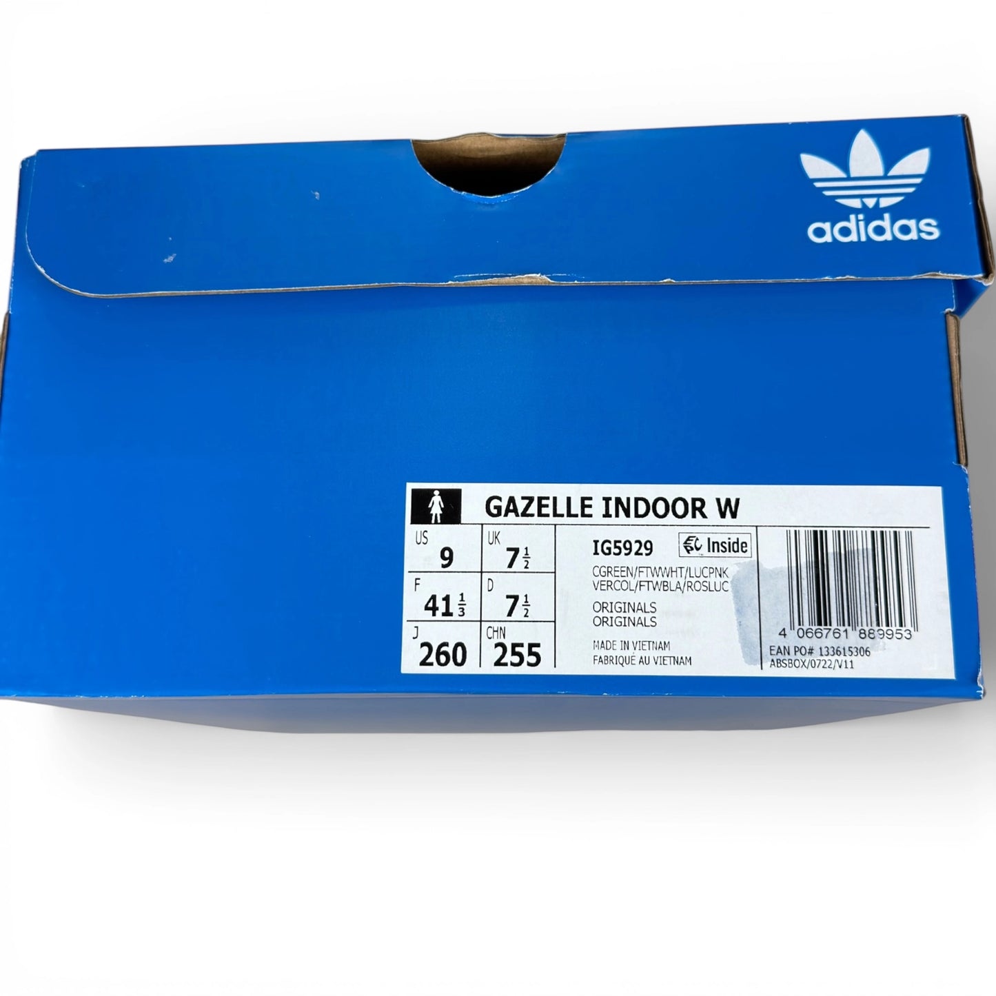adidas Gazelle Indoor Collegiate Green Lucid Pink (Women’s) – size EU 41 1/3, brand new with original box