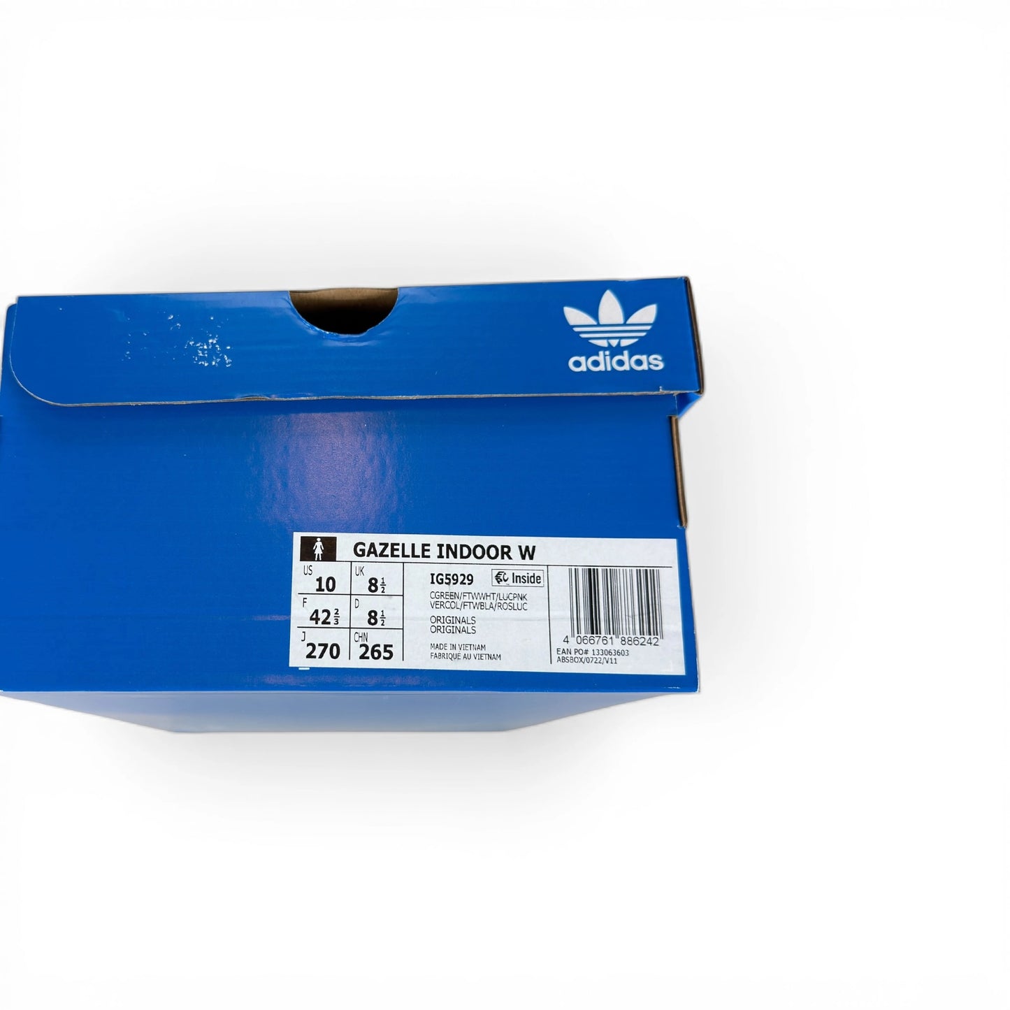 adidas Gazelle Indoor Collegiate Green Lucid Pink (Women’s) – size EU 42⅔, brand new with original box