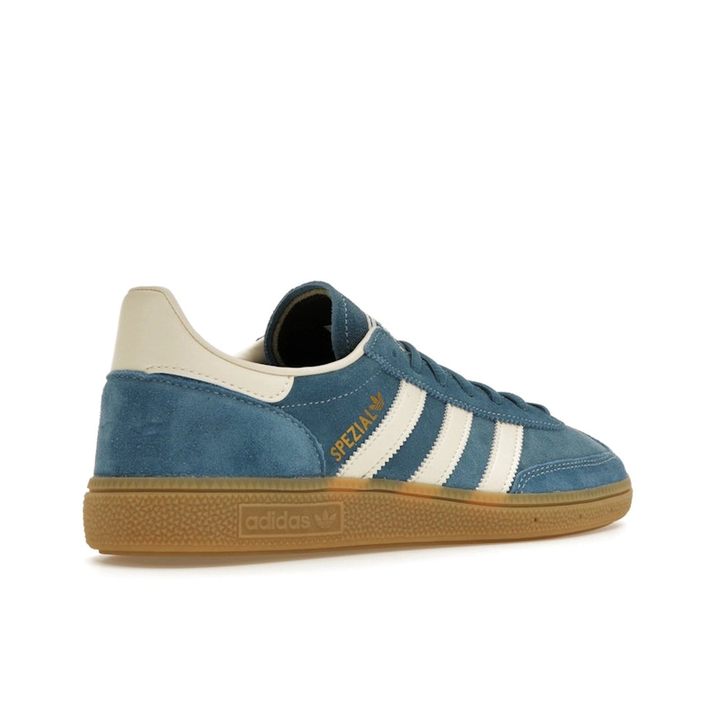 Adidas Handball Spezial sneakers, back view, model IG6194, core blue, cream white, gum sole.