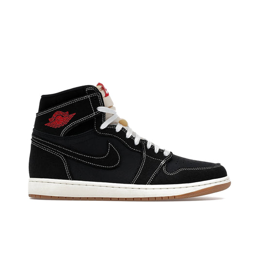 Jordan 1 Retro High OG Flight Club in black, sail, gum medium brown and university red leather